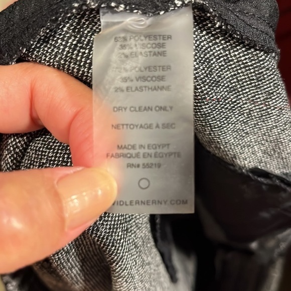 David Lerner Slim Track Jogger Pants with Vegan Details Plaid Black/White Size S - Picture 12 of 12